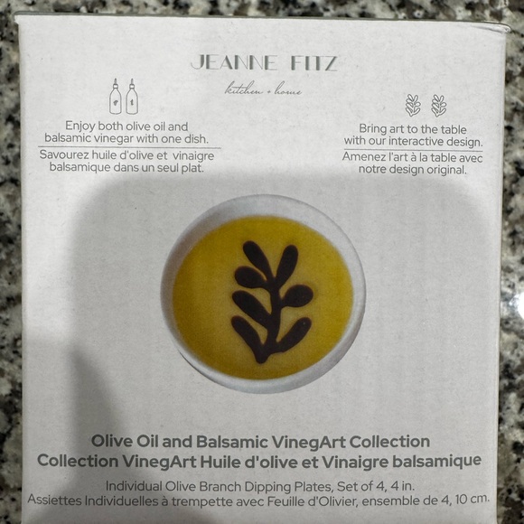 Other - Jeanne Fitz Olive Oil and Balsamic Vinegar Dipping Plates
